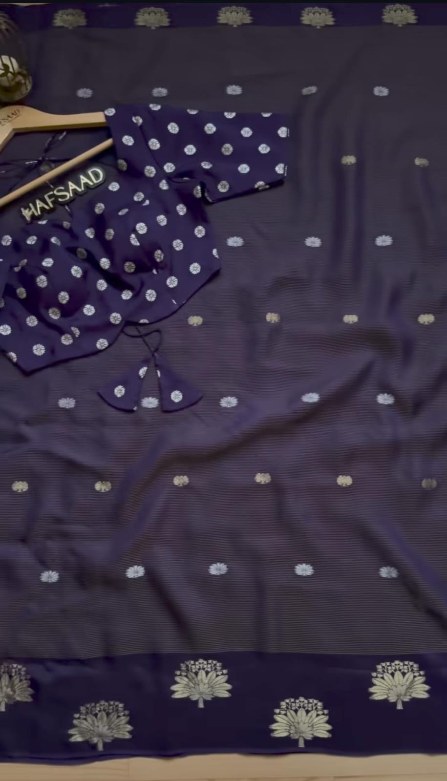 Purple Silk Saree with Zari Border & Woven Motifs | Elegant Festive & Wedding Wear Saree